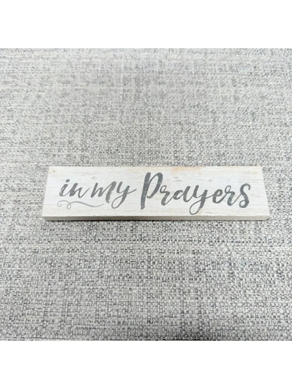In My Prayers Wooden Shelf Sitter Sign Christian Faith Religious Home Decor 7”